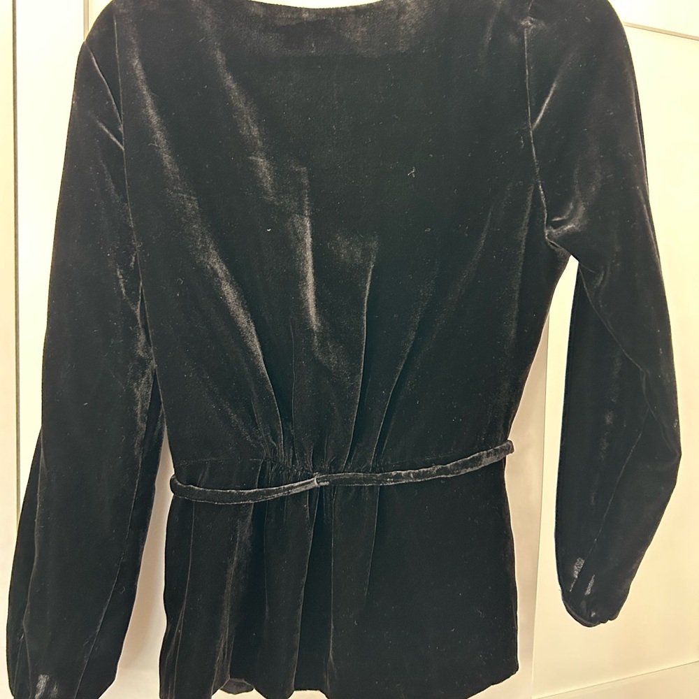 Elegant JCrew Black Velvet Top